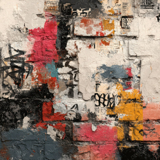 Subway Grunge Collage Digital Paper Pack (DDD003885)