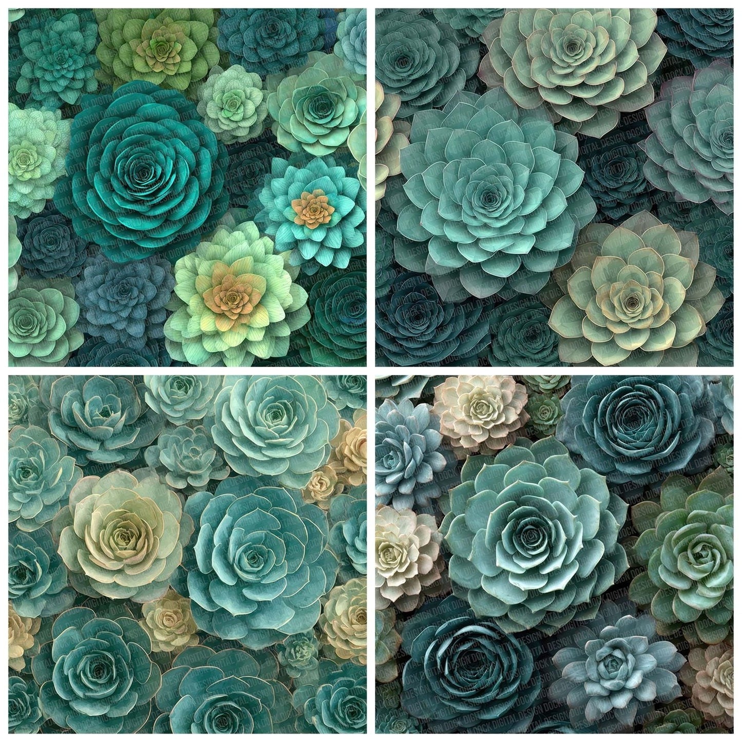 Succulent Overhead Fill Digital Paper Pack (DDD003887)