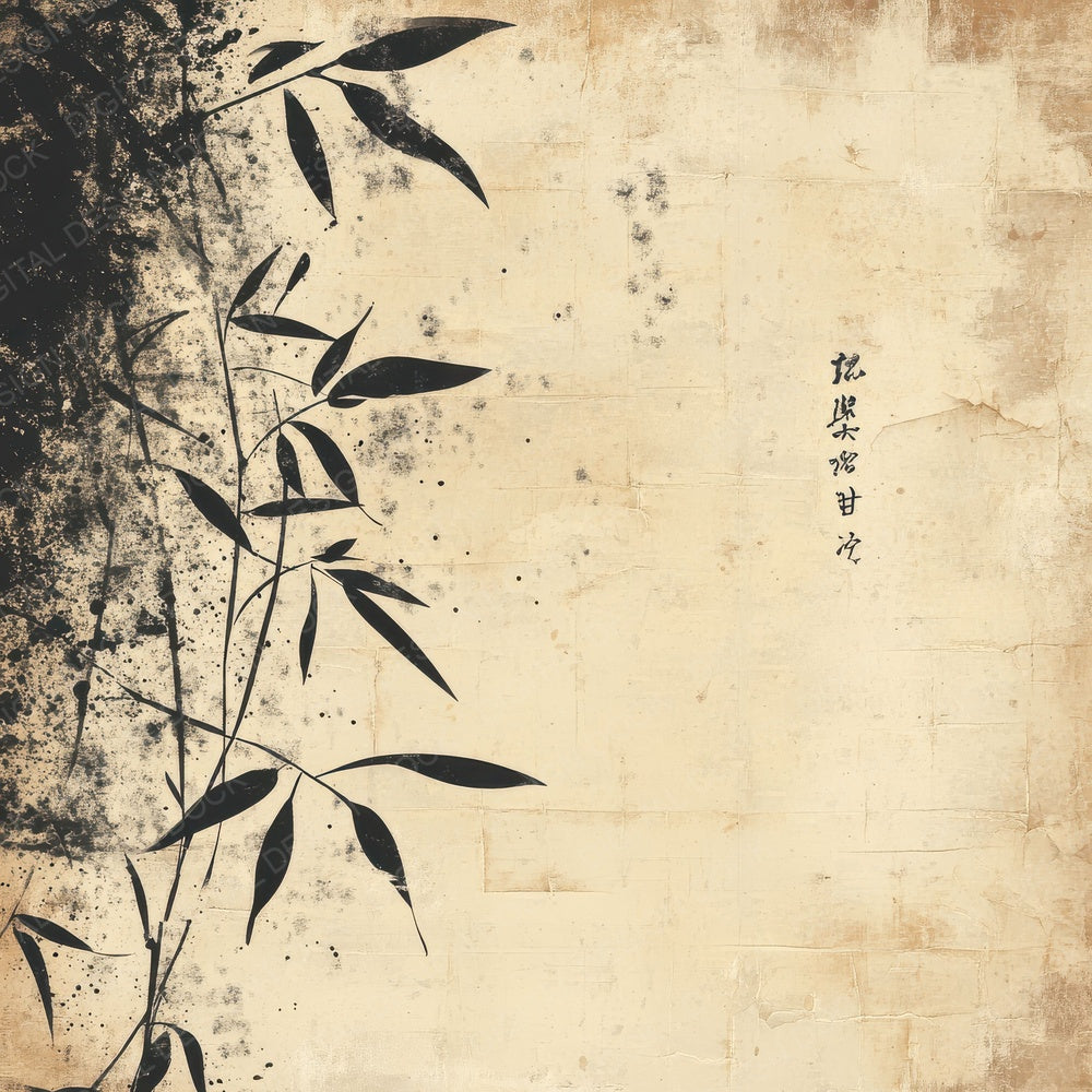 Sumi Ink Bamboo Digital Paper Pack (DDD003888)