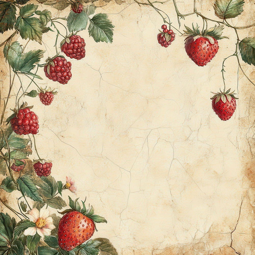 Summer Berry Border Digital Paper Pack (DDD003890)