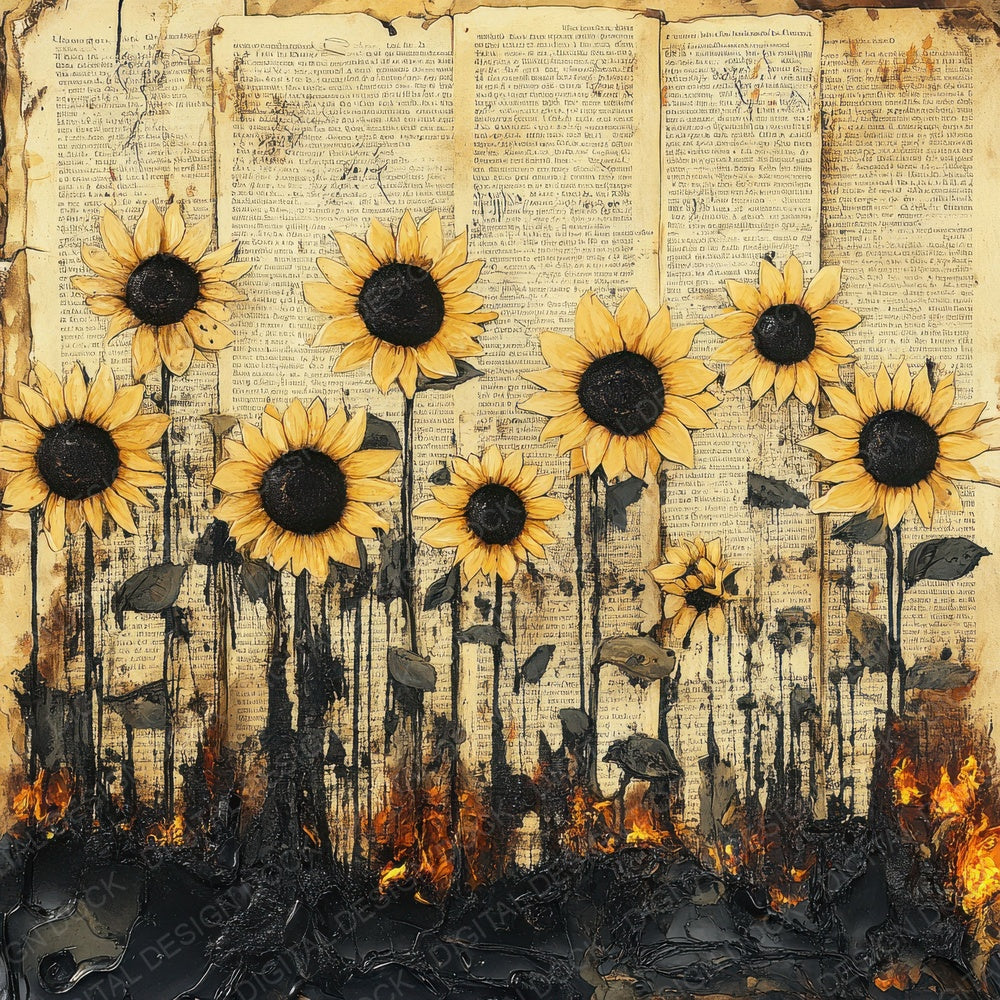 Sunflower Book Wax Digital Paper Pack (DDD003897)