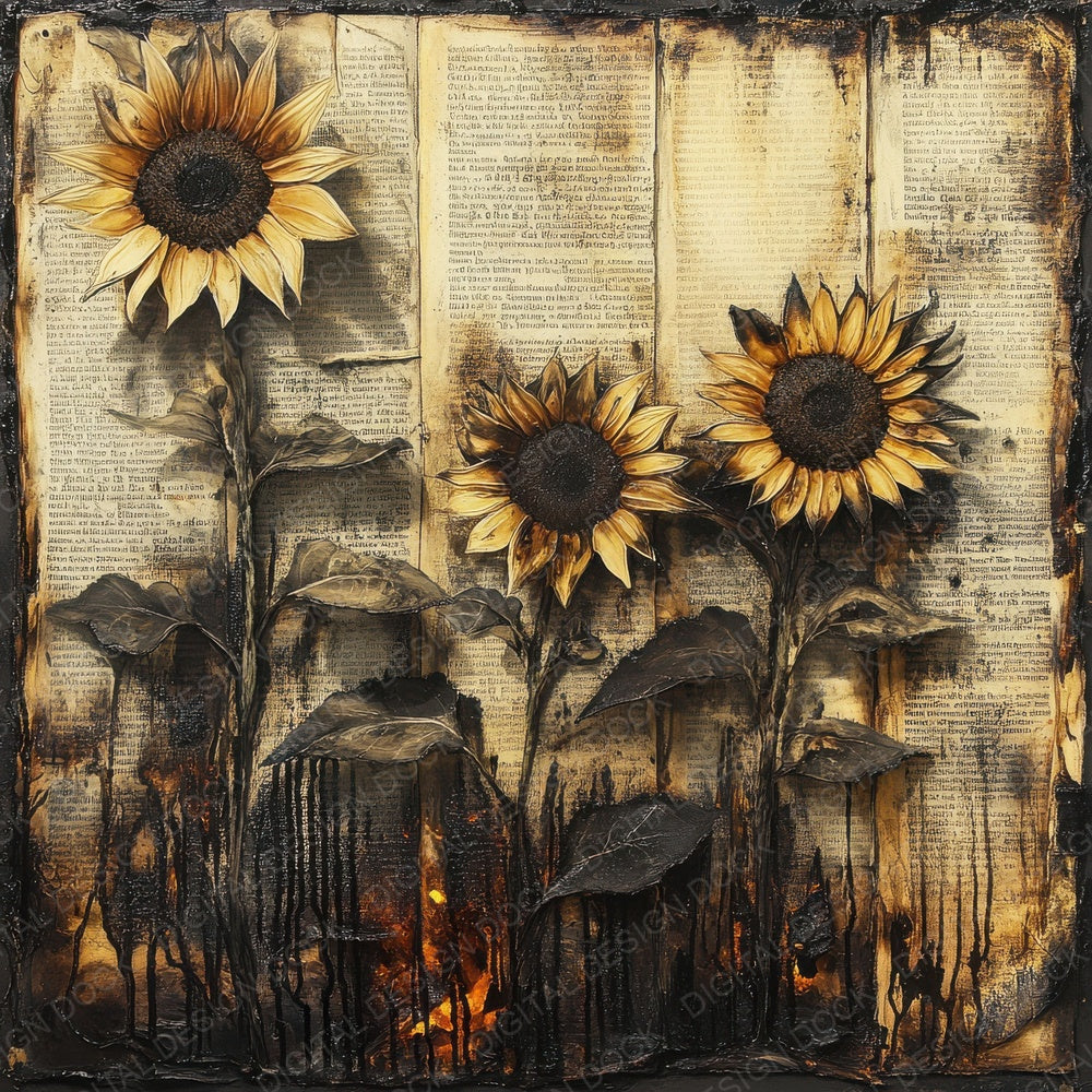Sunflower Book Wax Digital Paper Pack (DDD003897)