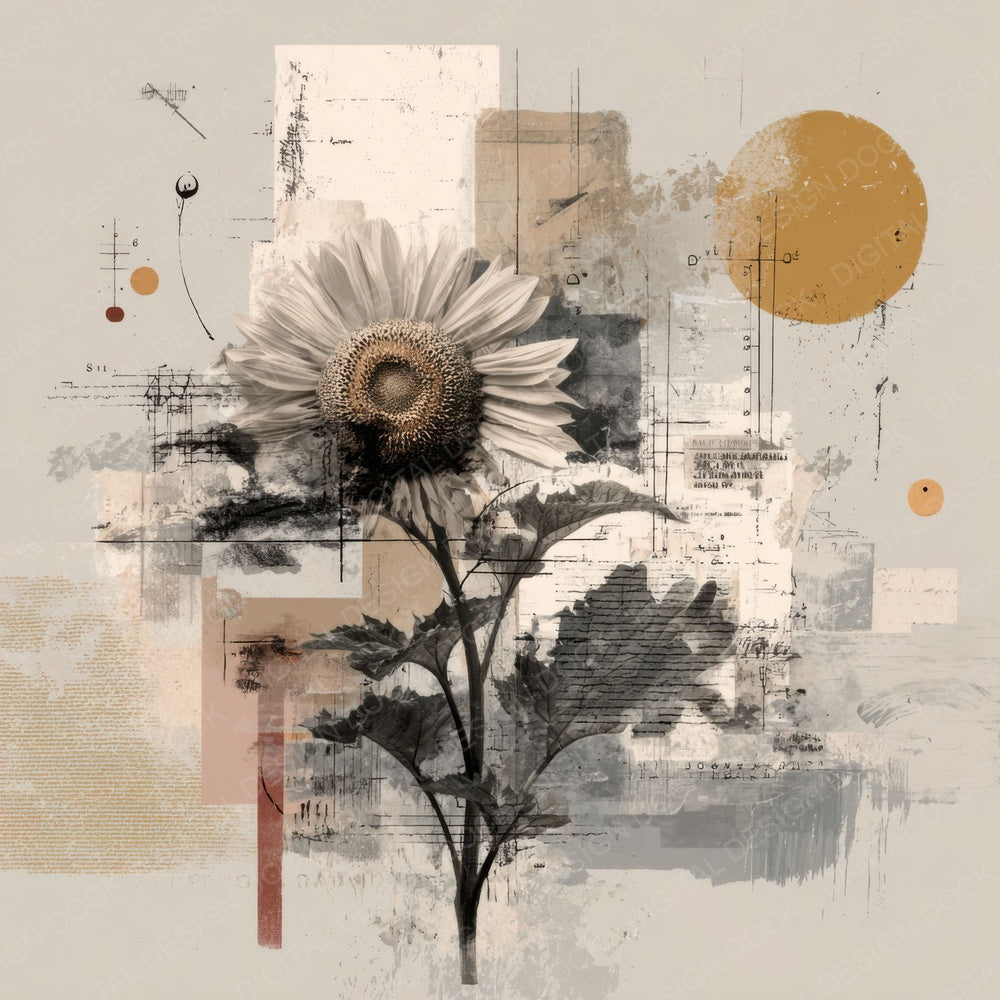 Sunflower Engineered Digital Paper Pack (DDD003898)
