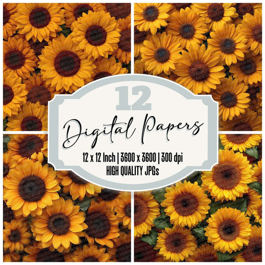 Sunflower Overhead Fill Digital Paper Pack (DDD003899)