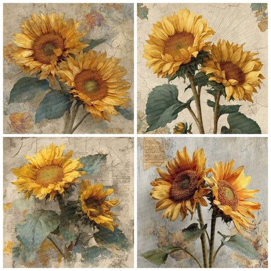 Sunflower Seed Label Digital Paper Pack (DDD007734)