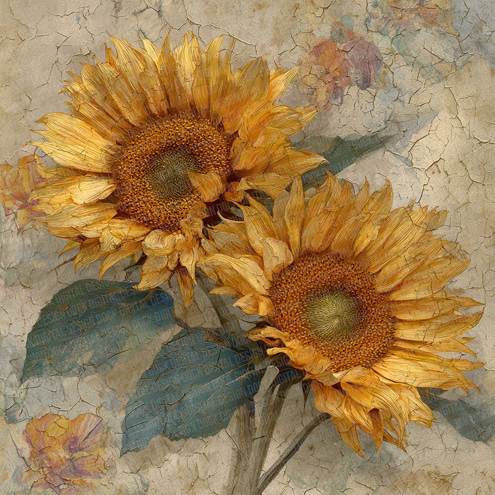 Sunflower Seed Label Digital Paper Pack (DDD007734)