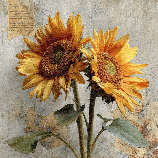 Sunflower Seed Label Digital Paper Pack (DDD007734)