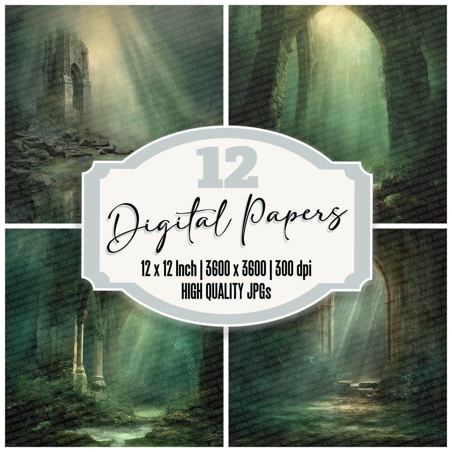 Sunken Chapel Mist Digital Paper Pack (DDD003903)