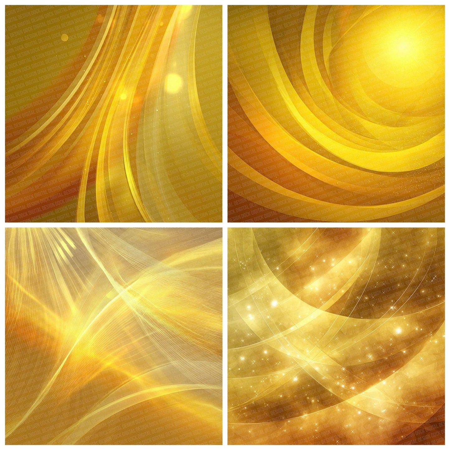 Sunlight Yellow Abstract Digital Paper Pack (DDD003904)