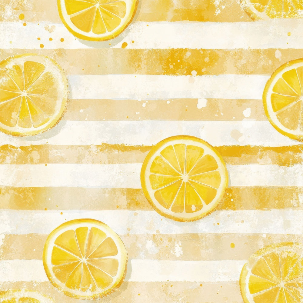 Sunny Lemonade Stripes Background Digital Paper Pack (DDD003906)