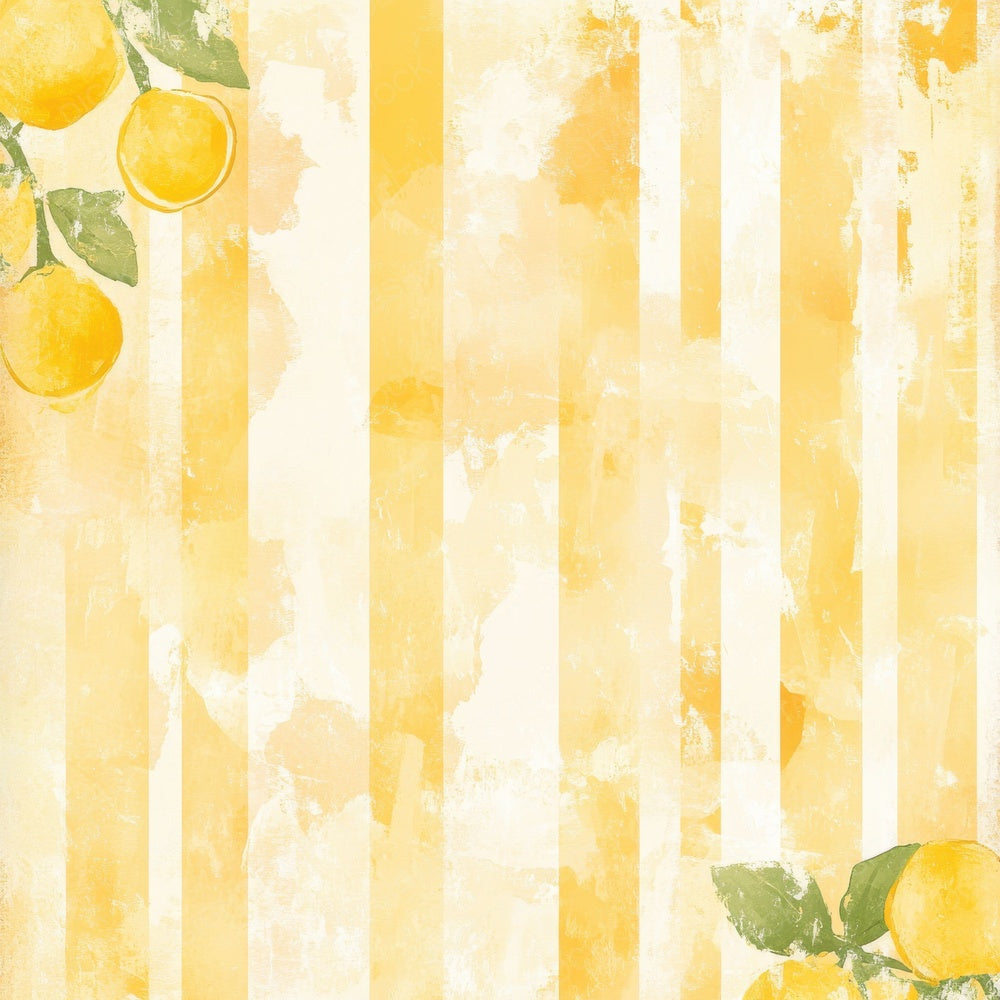 Sunny Lemonade Stripes Background Digital Paper Pack (DDD003906)