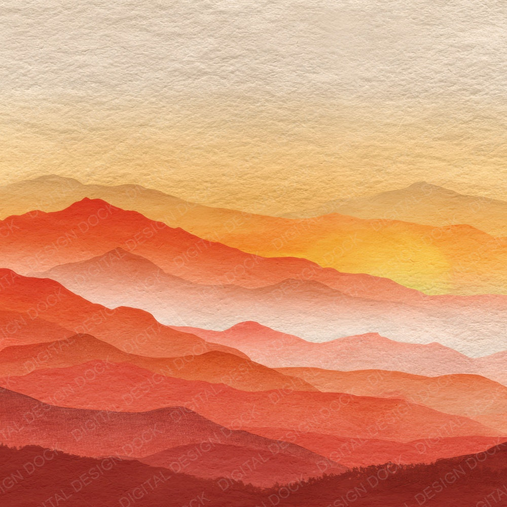 Sunset Glow Boho Landscape Digital Paper Pack (DDD003910)