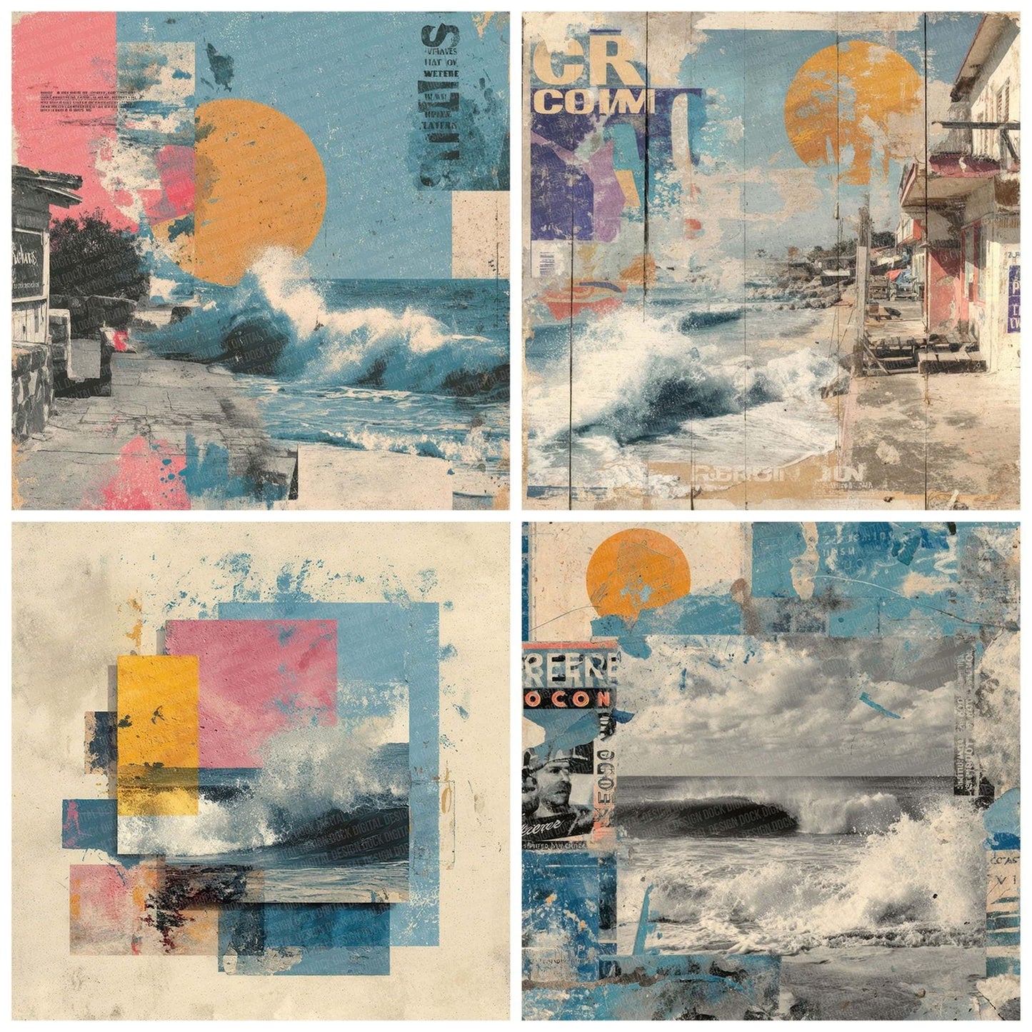 Surf Retro Rip Digital Paper Pack (DDD003913)