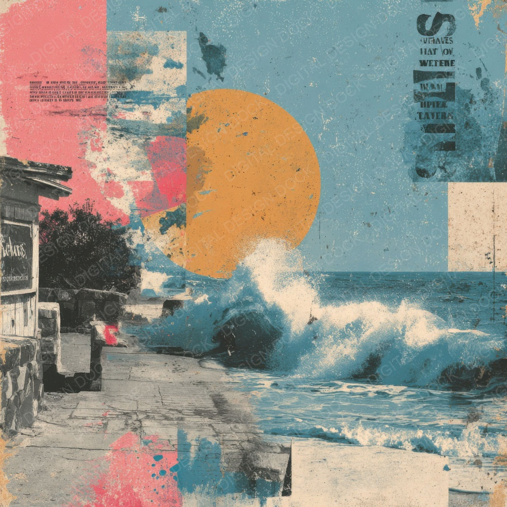 Surf Retro Rip Digital Paper Pack (DDD003913)