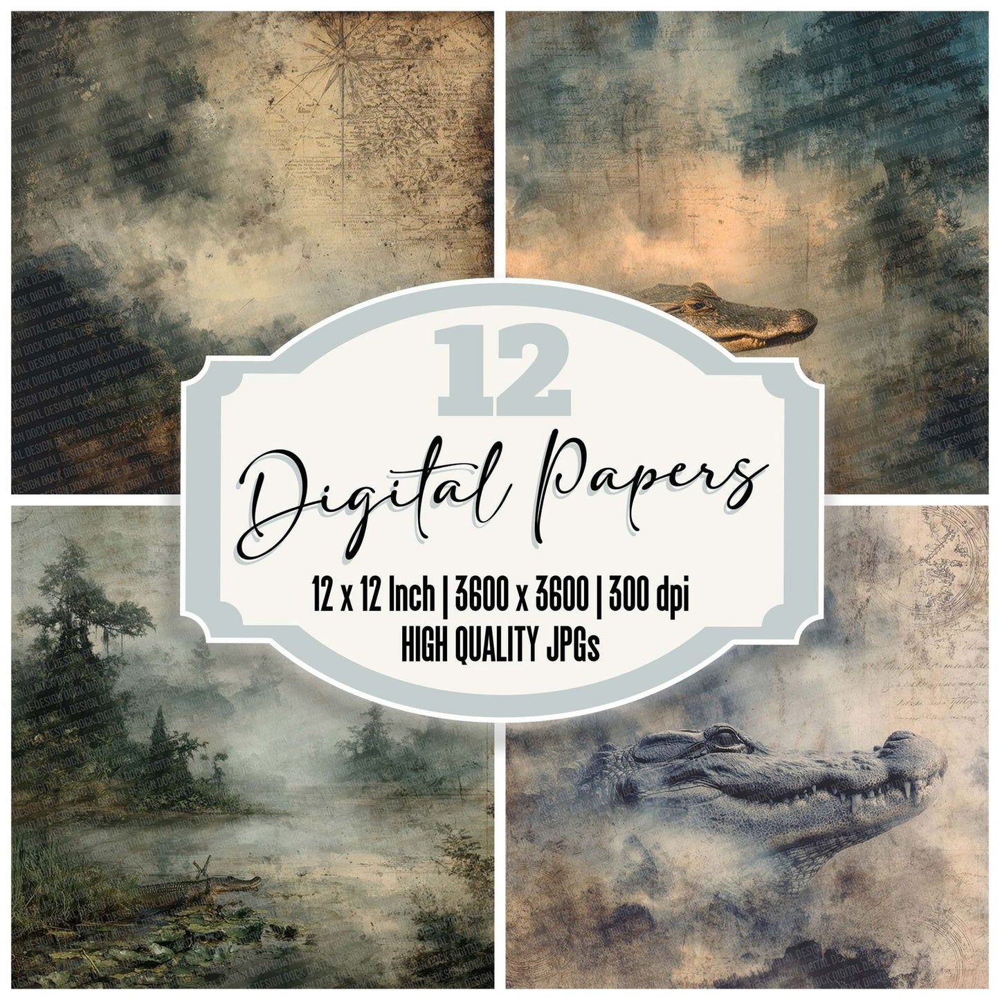 Swamp Smoke Silence Digital Paper Pack (DDD003920)