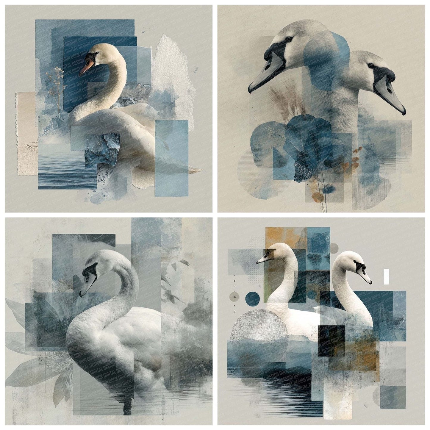 Swan Lake Moodboard Digital Paper Pack (DDD003921)