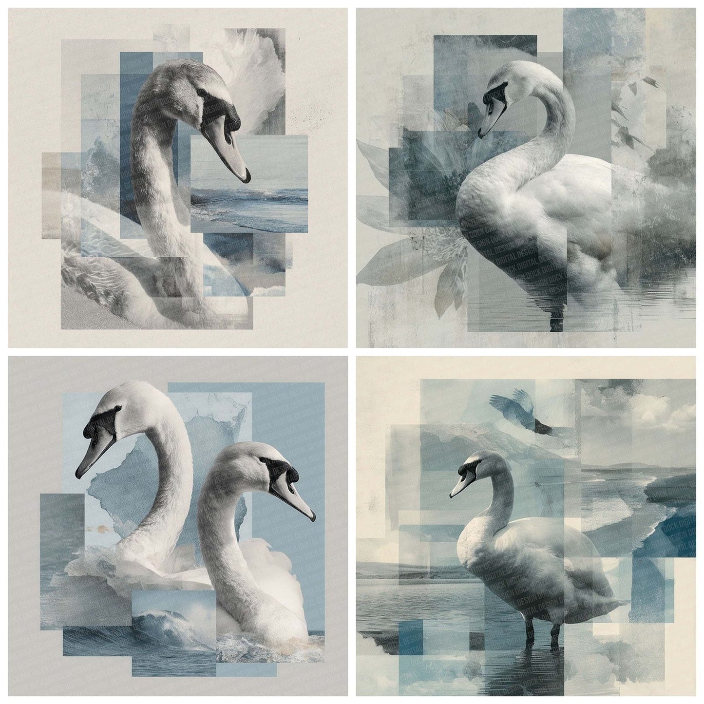 Swan Lake Moodboard Digital Paper Pack (DDD003921)