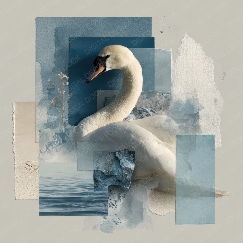 Swan Lake Moodboard Digital Paper Pack (DDD003921)