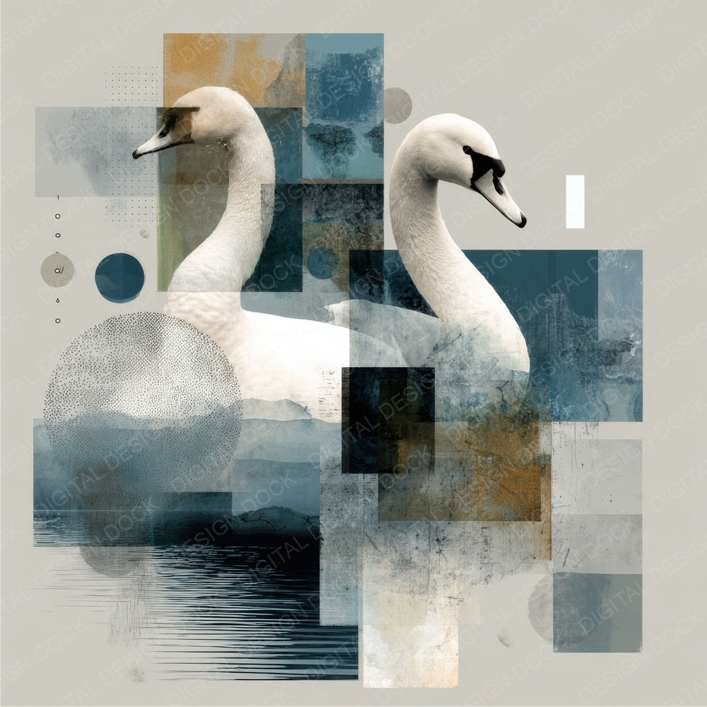 Swan Lake Moodboard Digital Paper Pack (DDD003921)