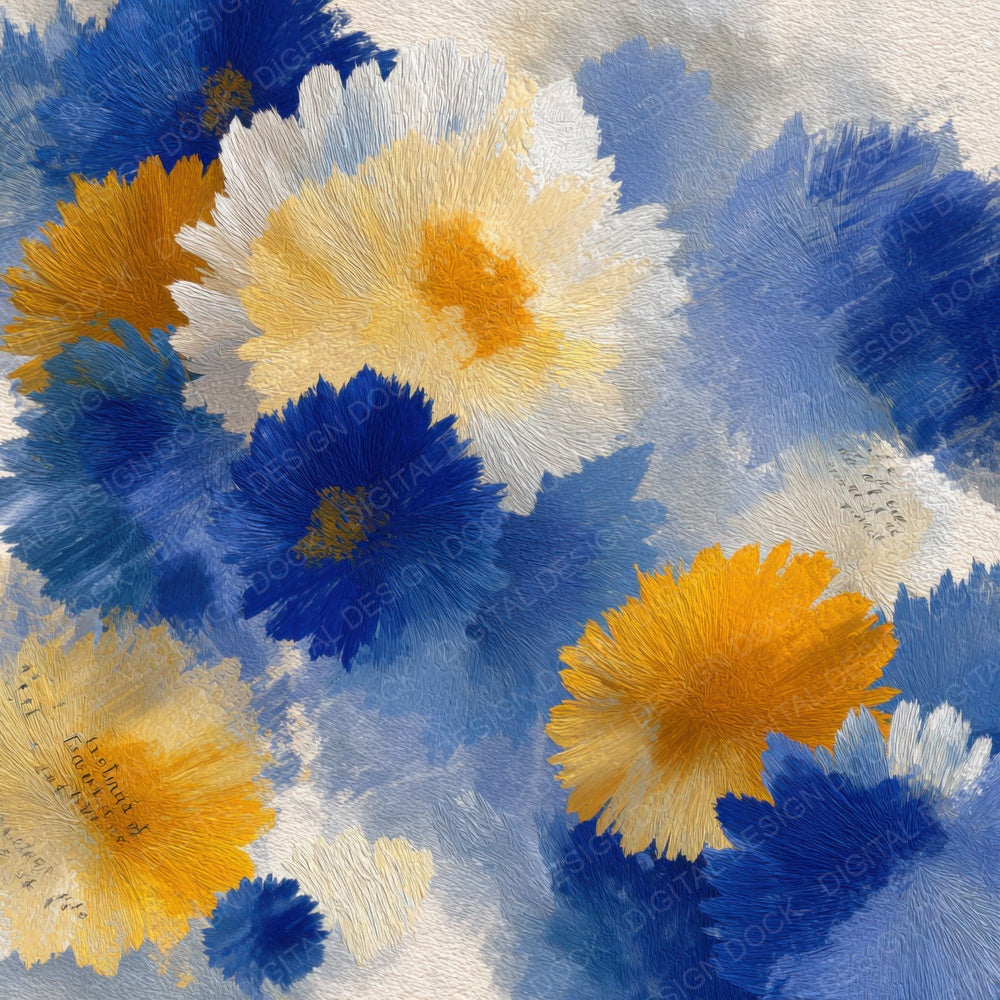 Swirl VanGogh Art Layers Script Digital Paper Pack (DDD003926)