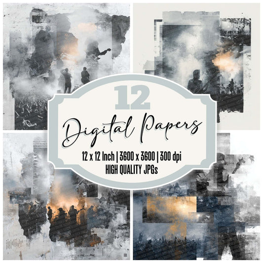 Symphonic Metal Moodboard Digital Paper Pack (DDD003931)