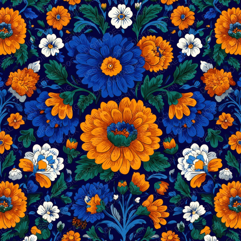 Talavera Floral Tile Digital Paper Pack (DDD003936)