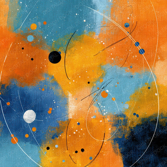 Tangerine Sky Marker Confetti Digital Paper Pack (DDD003939)