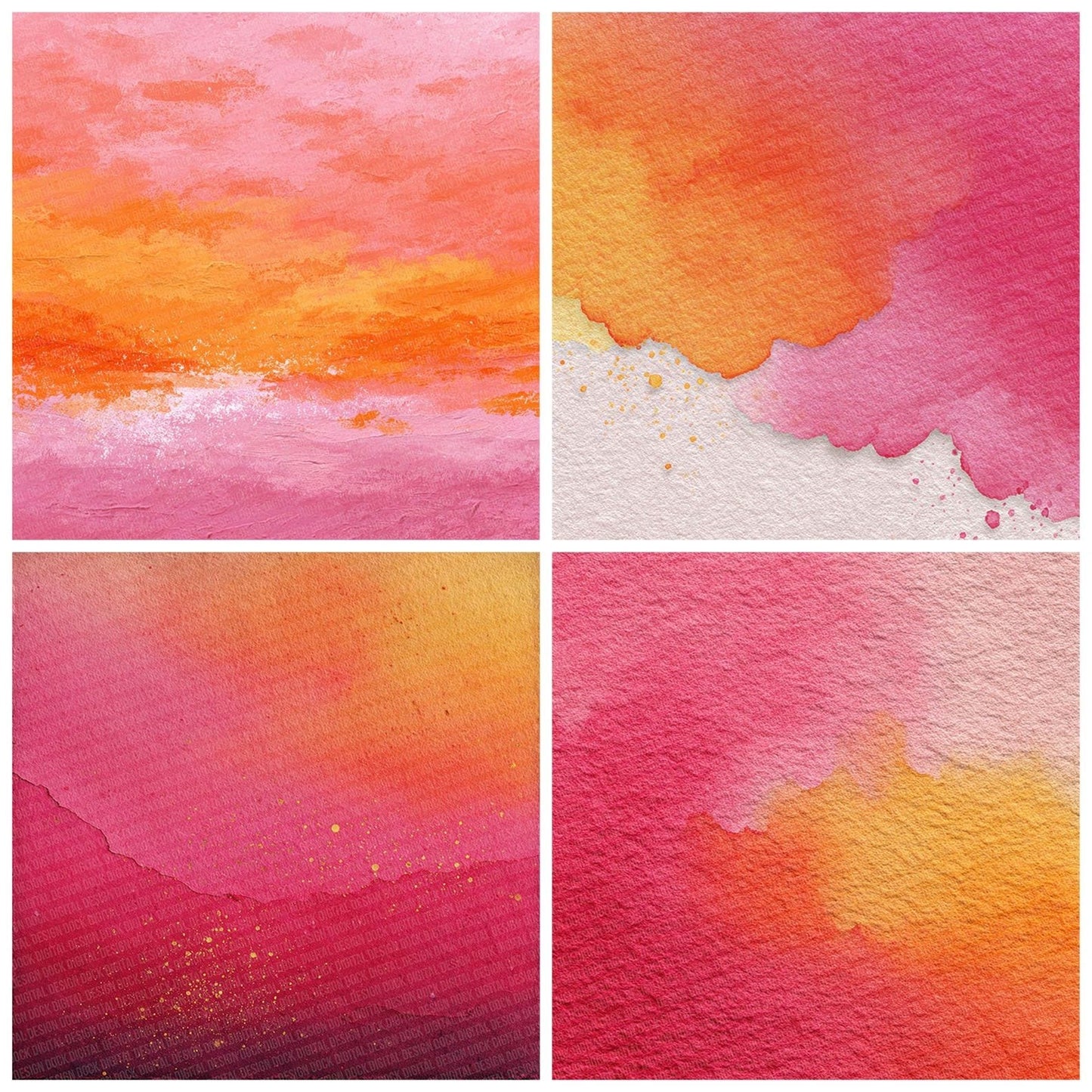 Tangerine Sunset Glow Digital Paper Pack (DDD003941)