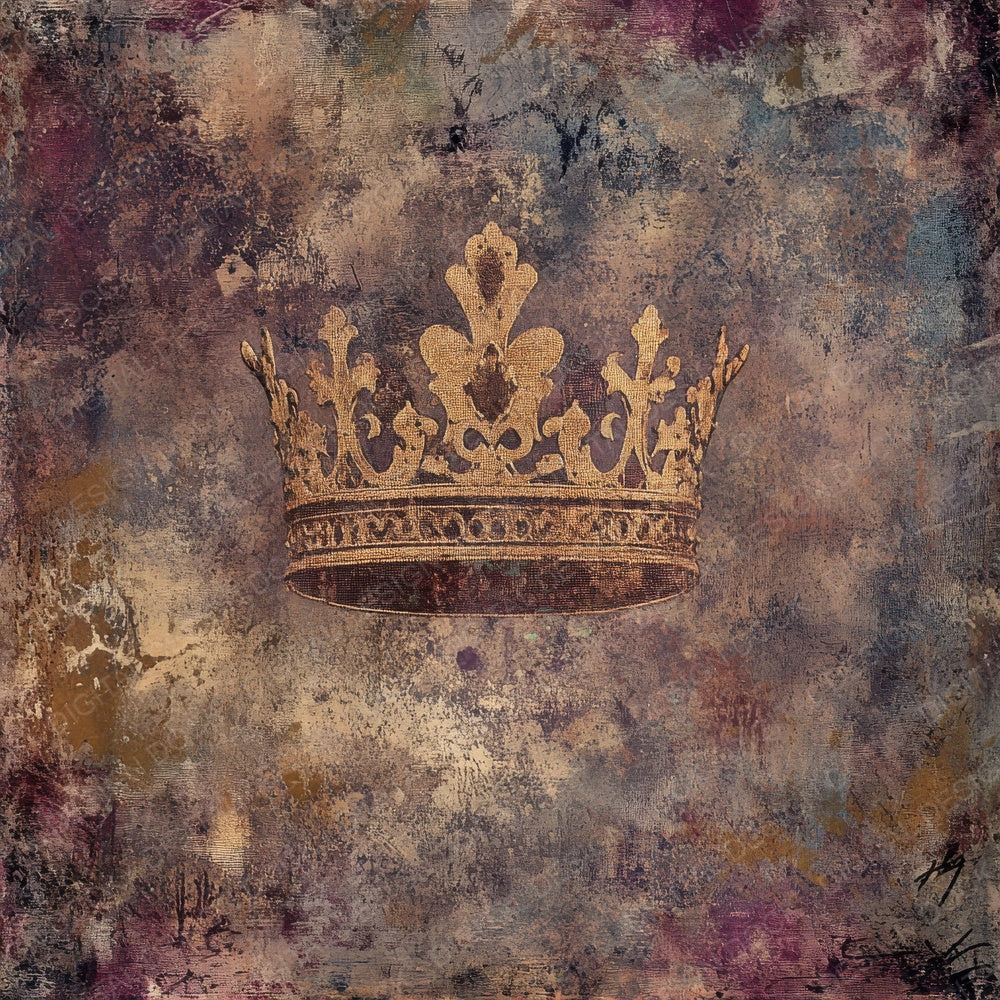 Tarnished Royal Crown Background Digital Paper Pack (DDD003945)