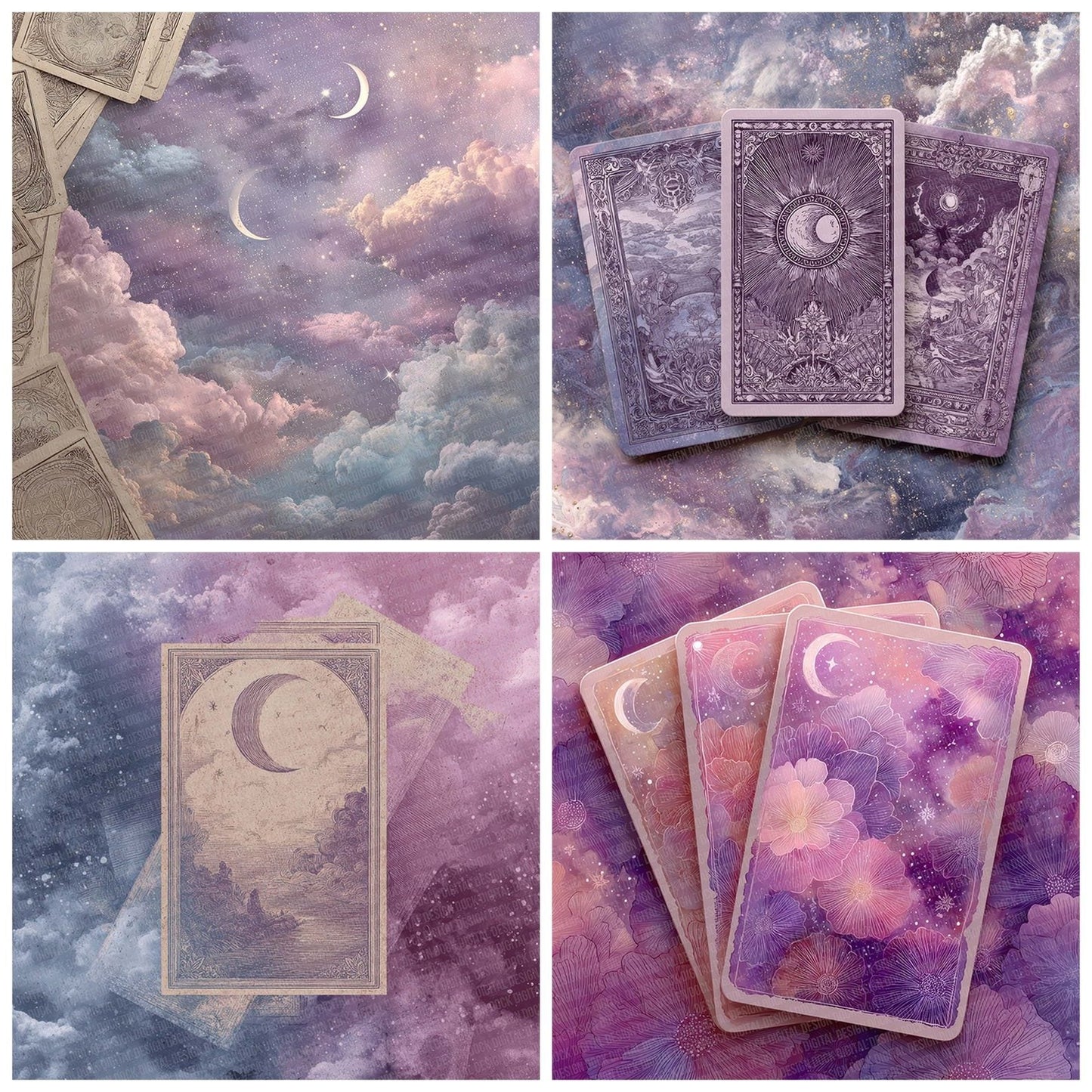 Tarot Star Moon Digital Paper Pack (DDD007736)