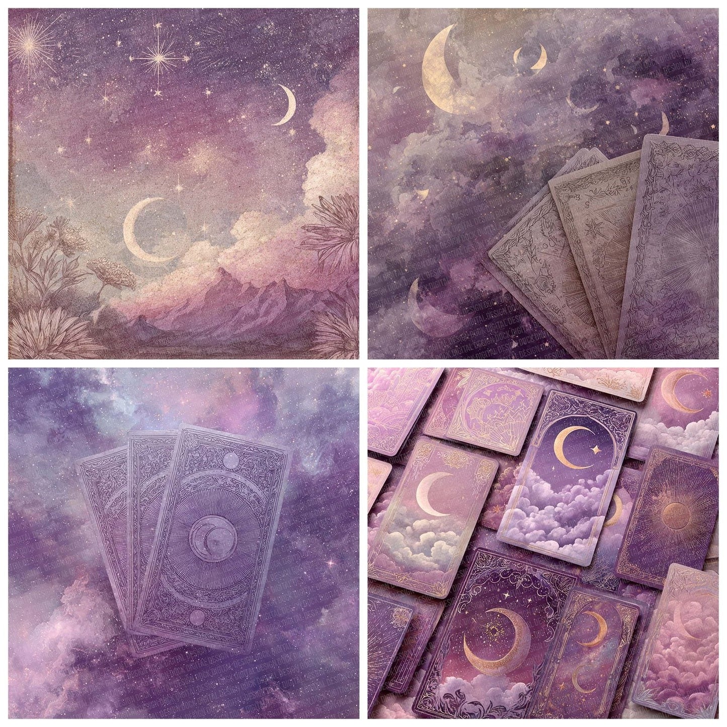 Tarot Star Moon Digital Paper Pack (DDD007736)