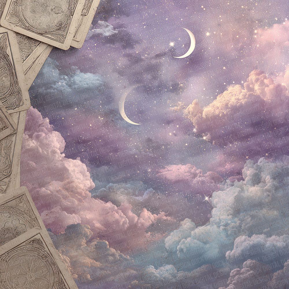 Tarot Star Moon Digital Paper Pack (DDD007736)