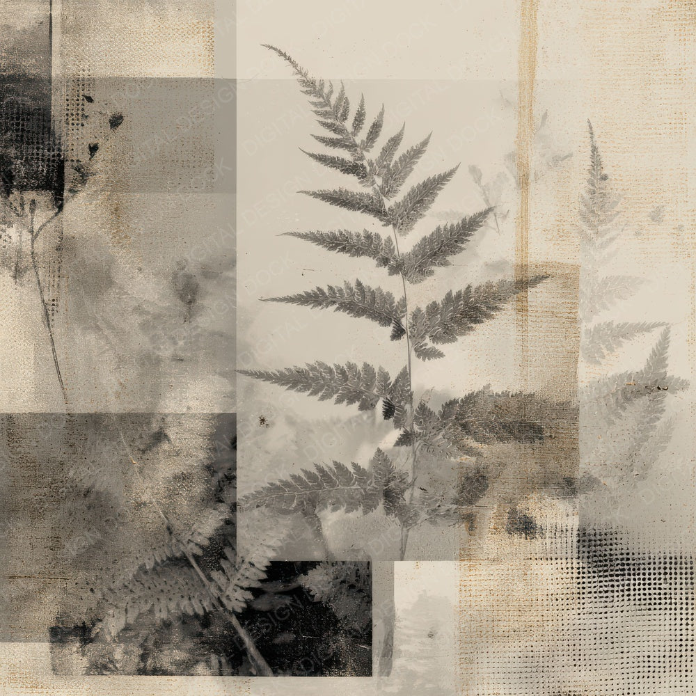 Taupe Fern Linen Screen Digital Paper Pack (DDD003951)