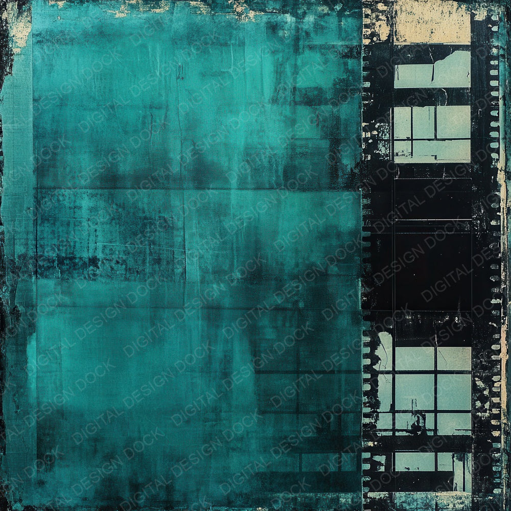 Teal Film Drag Digital Paper Pack (DDD003959)