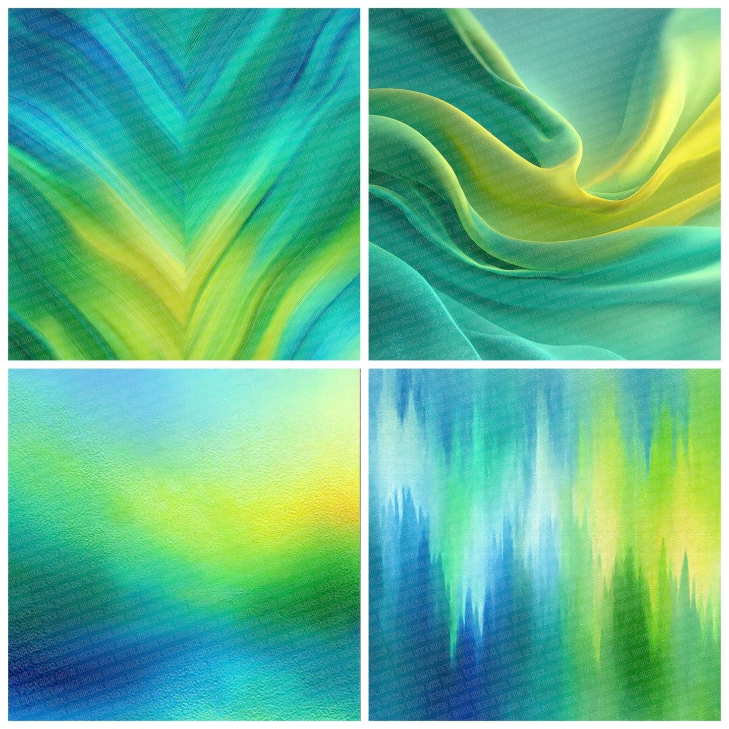 Teal Lime Burst Digital Paper Pack (DDD003963)