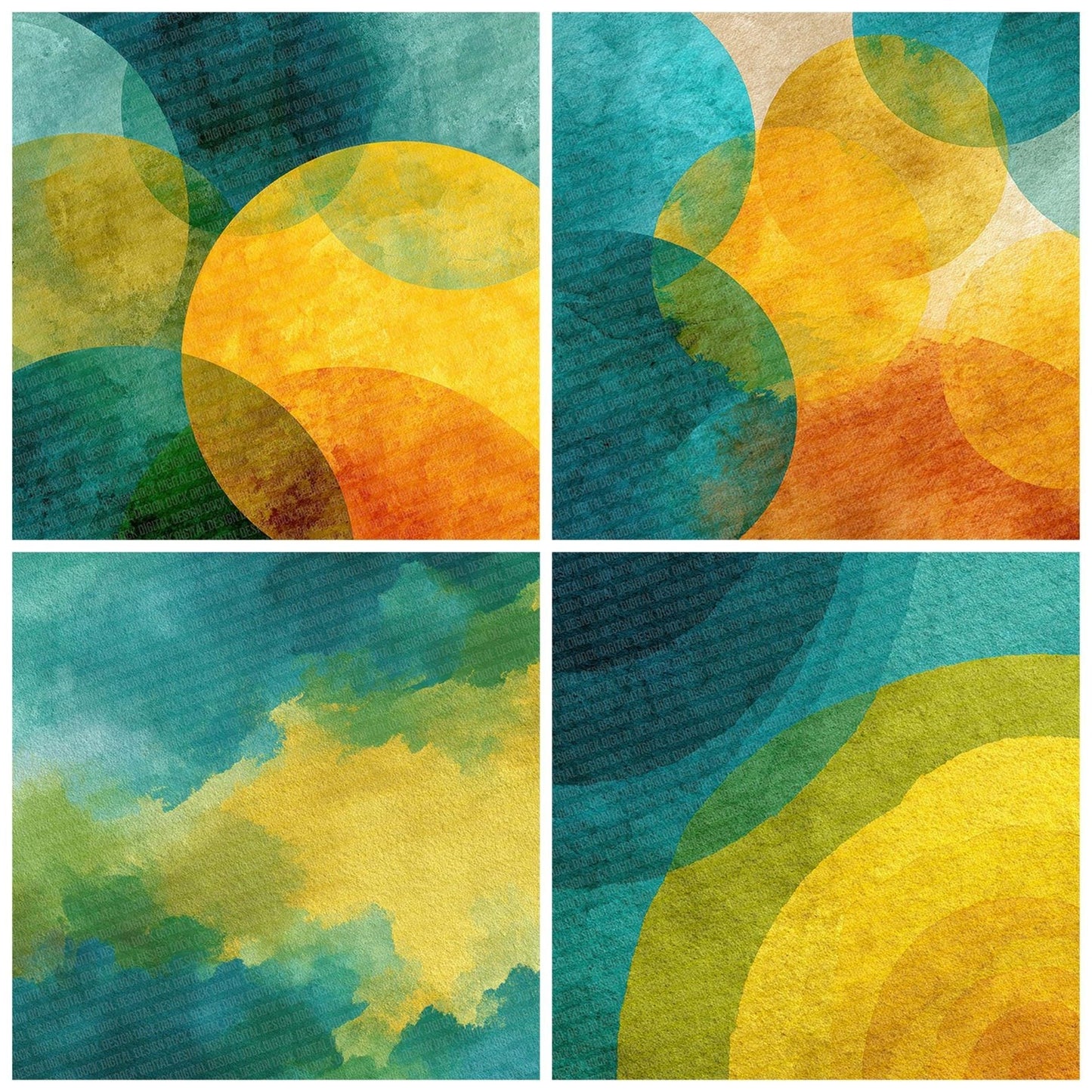 Teal Pineapple Heat Digital Paper Pack (DDD003964)