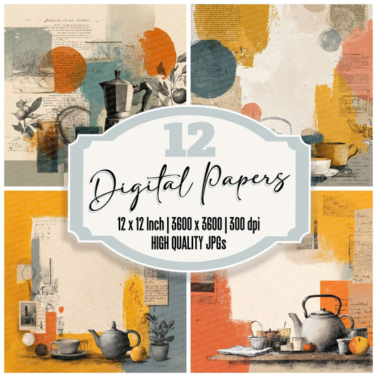 Teapot Stellar Notes Digital Paper Pack (DDD003968)