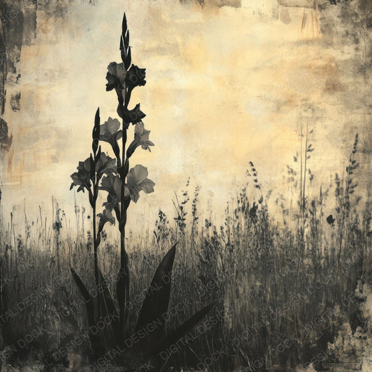 Tenebrous Gladiolus Field Digital Paper Pack (DDD003974)