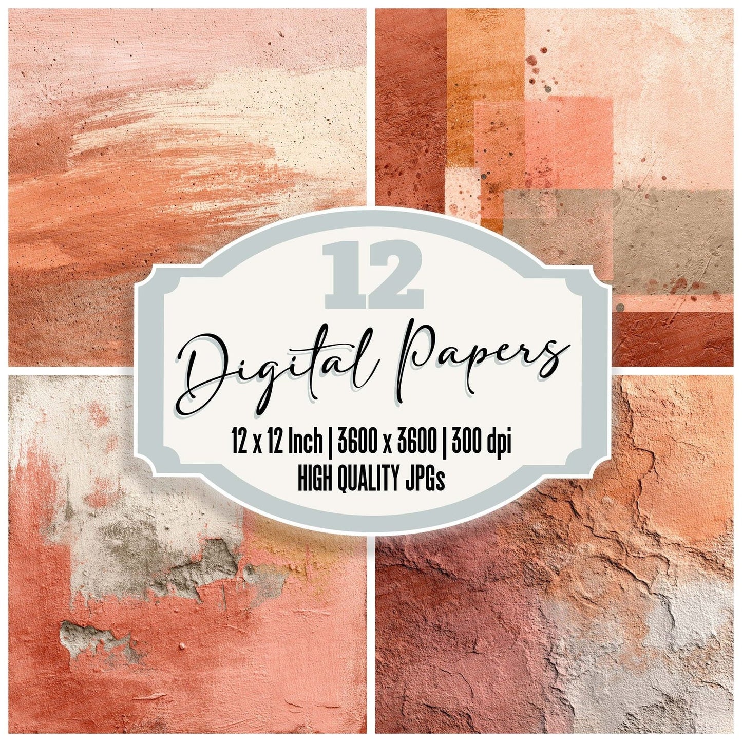 Terracotta Calm Blend Digital Paper Pack (DDD003978)