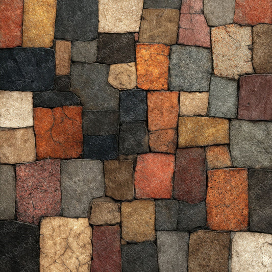 Terracotta Mosaic Tile Pattern Digital Paper Pack (DDD003984)