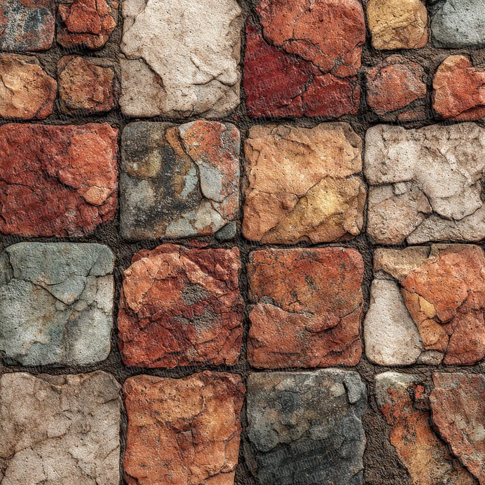 Terracotta Mosaic Tile Pattern Digital Paper Pack (DDD003984)
