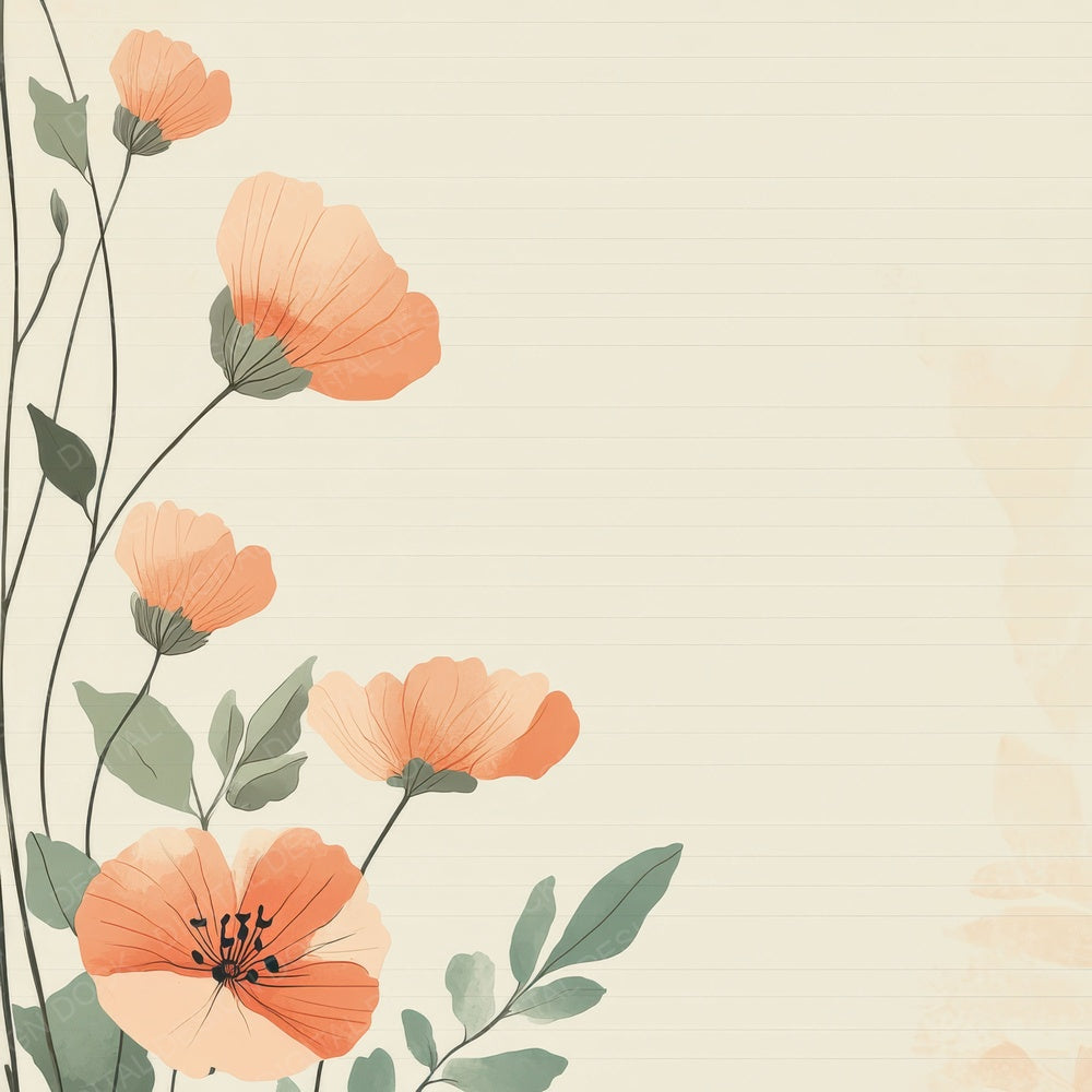 Terracotta Sage Bloom Digital Paper Pack (DDD003986)