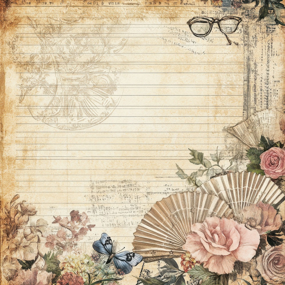 Theater Fan Collage Digital Paper Pack (DDD003996)