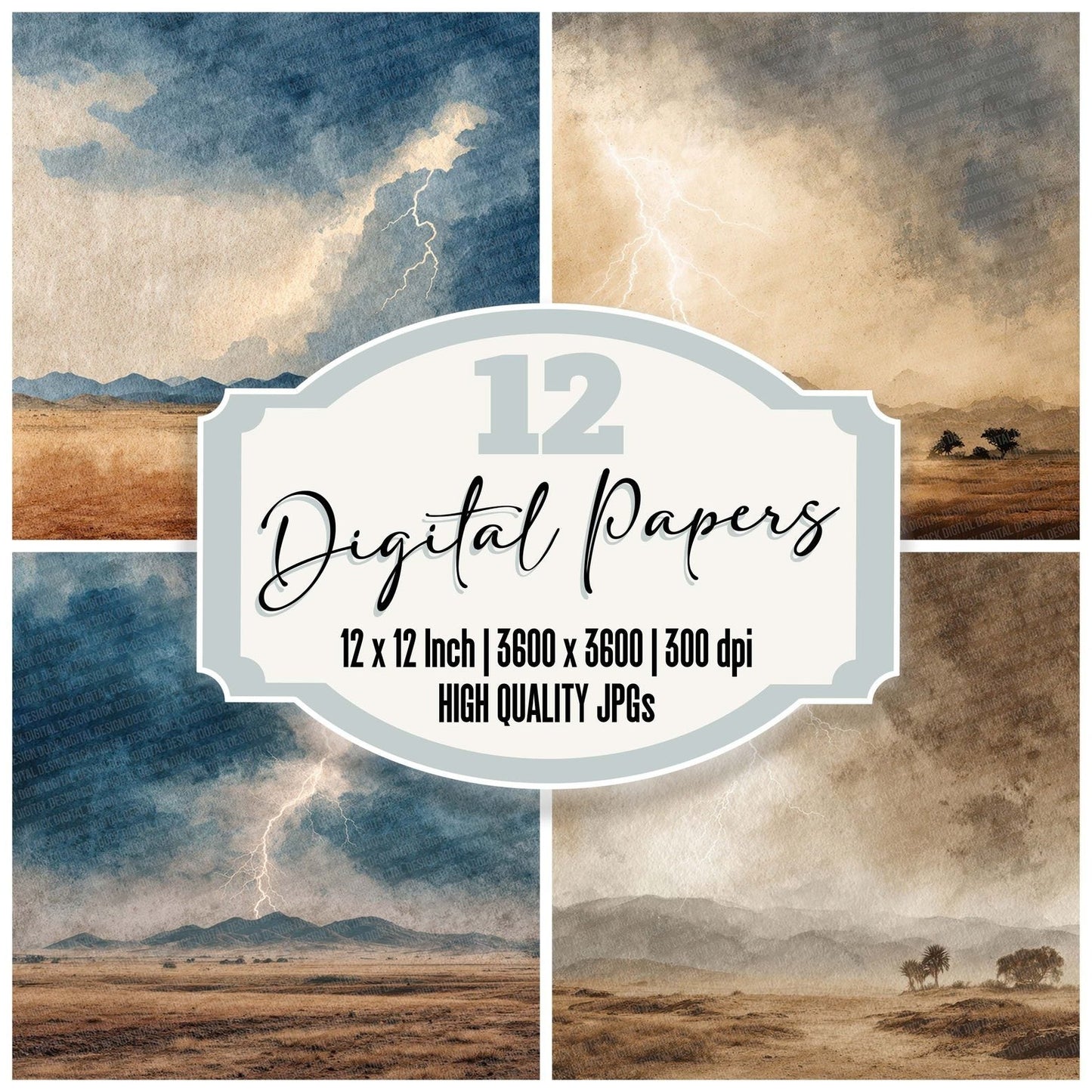 Thunder Dust Flash Digital Paper Pack (DDD004005)