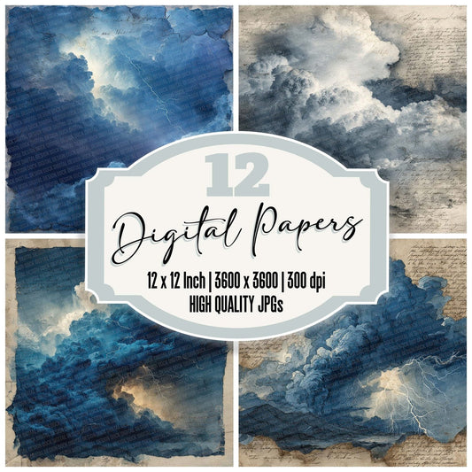 Thundercloud Script Edge Digital Paper Pack (DDD004006)