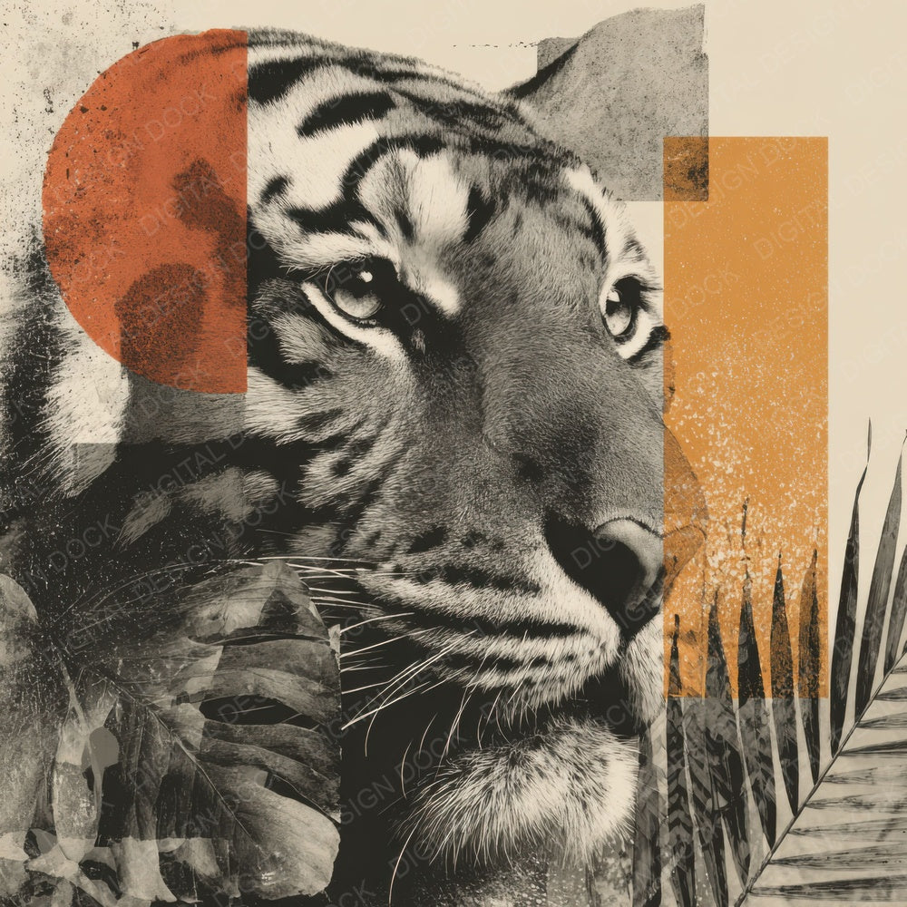 Tiger Jungle Moodboard Digital Paper Pack (DDD004012)