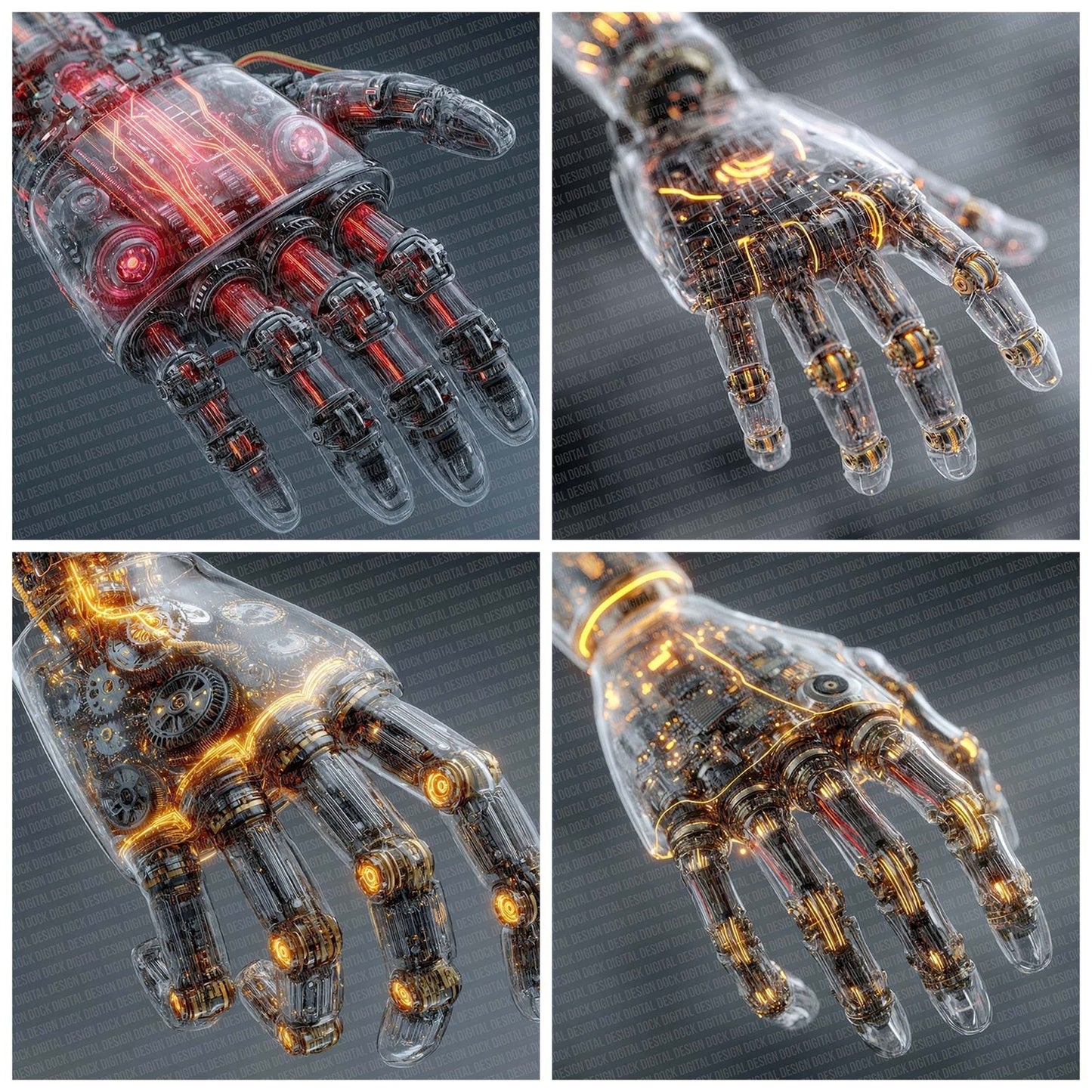 Titanium Limb Robot Anatomy Digital Paper Pack (DDD007738)