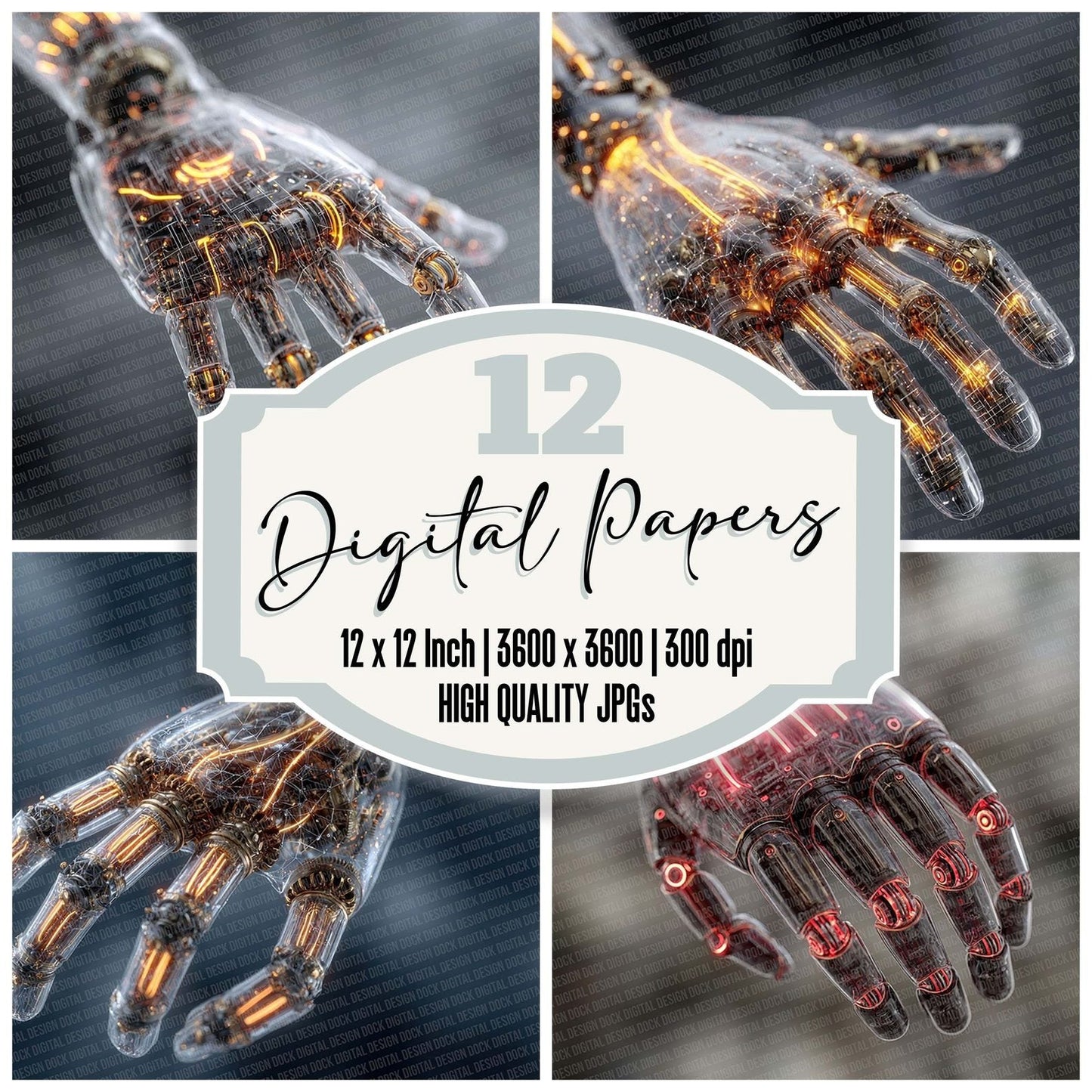 Titanium Limb Robot Anatomy Digital Paper Pack (DDD007738)