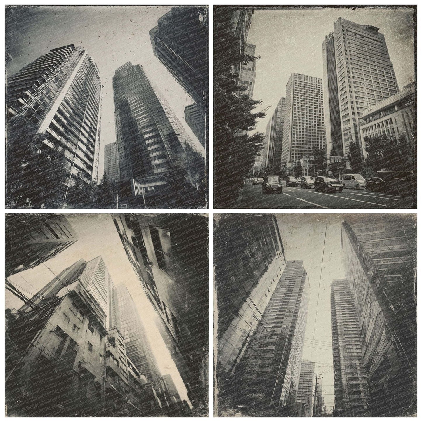 Tokyo Street Damaged Photo Digital Paper Pack (DDD004017)
