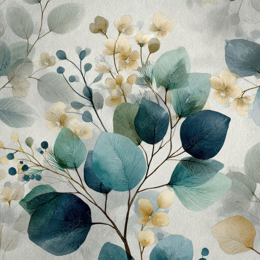 Tonal Botanical Silhouettes Digital Paper Pack (DDD004019)